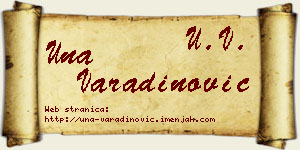 Una Varadinović vizit kartica